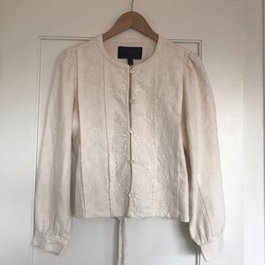 Off-White linen embroidered jacket